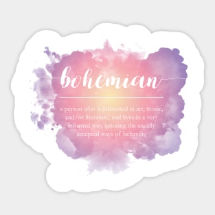 Bohemian - colorful watercolor Sticker